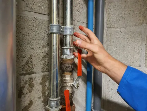 a person touches a pipe and suffers a chemical burn - Employee contamination